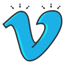 communication, media, network, social, vimeo svg vector icon