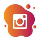 aquarelle, bubble, gradient, instagram, liquid, pink, watercolour, yellow svg vector icon