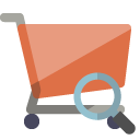 shopping,cart,zoom icon