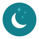 citycons, moon, night, stars svg vector icon