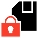 datastorage, floppy, lock, privatedata svg vector icon