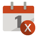 calendar,cross icon