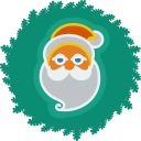 christmas, santa, wreath, xmas svg vector icon
