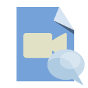 file,type,video,speech,bubble icon