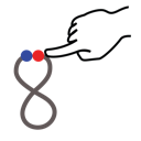 eight, gestureworks, number, stroke icon