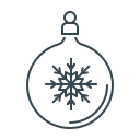 ball, christmas, decoration, new year, snowflake, xmas svg vector icon