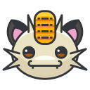 game, go, meowth, play, pokemon svg vector icon