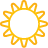 basic, sun, weather, yellow icon