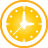 basic, clock, yellow icon