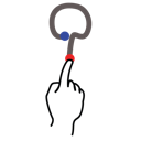 gestureworks, letter, q, stroke, uppercase icon