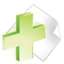add, green, paper icon