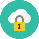 cloud, locked svg vector icon