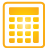 basic, calculator, yellow icon
