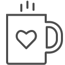 coffee, cup, drink, hot, mug, valent, valentine, warm svg vector icon