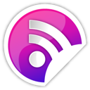 purple, rss icon