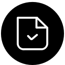 check, checked, document, done, file, marked svg vector icon