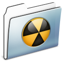 burnable,folder,graphite,smooth icon