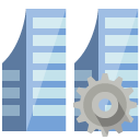 company,gear icon