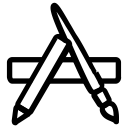 app store, media, network, social svg vector icon