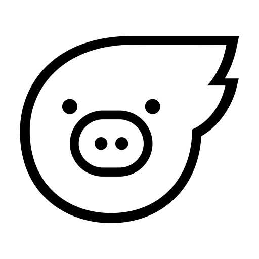 Flying Pig svg vector icon