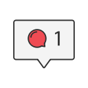 comment, insatgram, message, notification svg vector icon