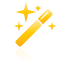 magic, wand, yellow icon