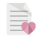 document,heart icon
