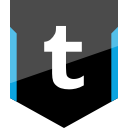 shield, social, tumblr svg vector icon
