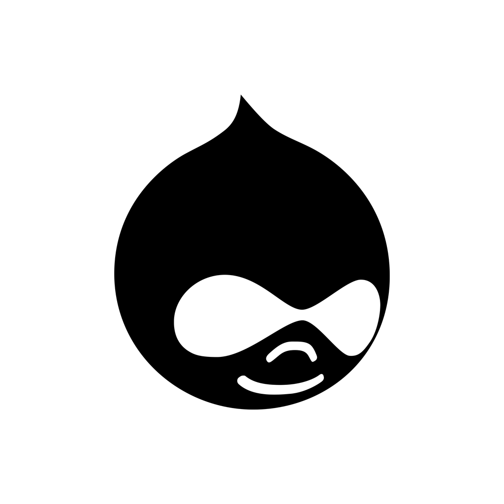 drupal,black icon