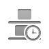 distribute,vertical,bottom,clock icon
