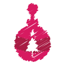 ball, bauble, christmas, decor, decoration, holiday, scribble svg vector icon