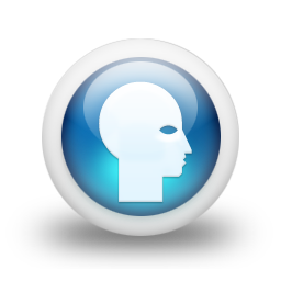 glossy,blue,orb icon