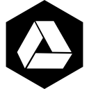 drive, google, hexagon, media, social svg vector icon