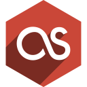 fm, hexagon, last, media, shadow, social svg vector icon