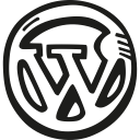 doodle, hand drawn, sketch, social, wordpress svg vector icon