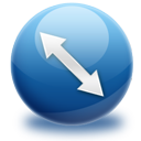 arrow, diagonal, resize icon