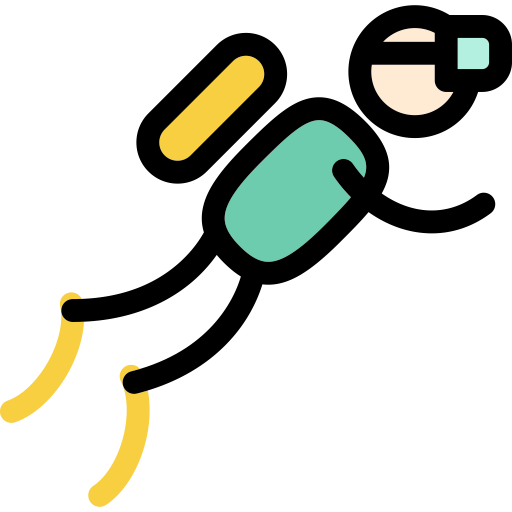 Diving svg vector icon