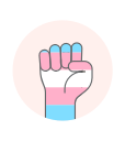 fist, flag, hand, transgender svg vector icon