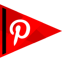 media, online, pinterest, social svg vector icon