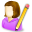 edit, female, user icon