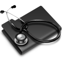stethoscope,black icon
