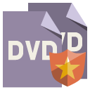 file,format,dvd,shield icon