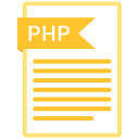 document, extension, folder, paper, php svg vector icon