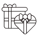 box, boxes, gift, heart, present svg vector icon
