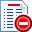 list,delete,del,remove,listing icon