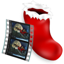 film, sock, video icon