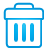 basic, bin, blue icon