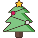 christmas, christmas tree, decoration, ornament, star svg vector icon
