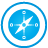 basic, blue, compass icon
