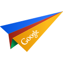google, origami, paper plane, social media icon